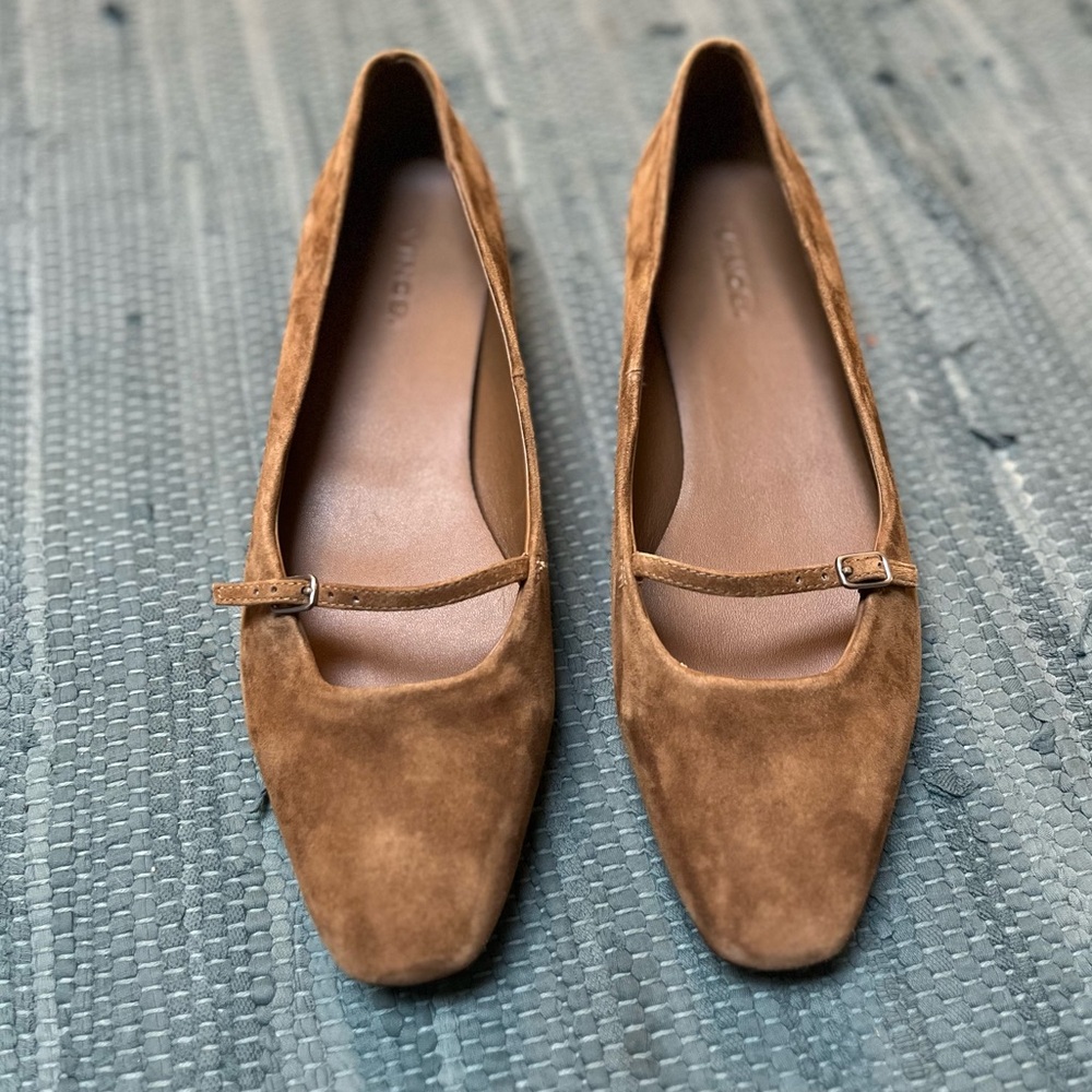 Vince Women's Bluebell Suede flats - Elmwood Brown - 8.5